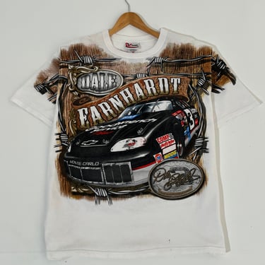 Vintage NASCAR Dale Earnhardt "Barbwire" A.O.P. T-Shirt Sz. 2XL