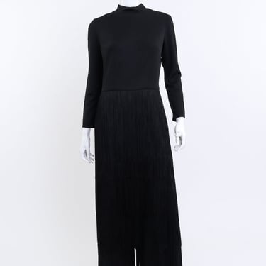 Mock Neck Fringed Jumpsuit