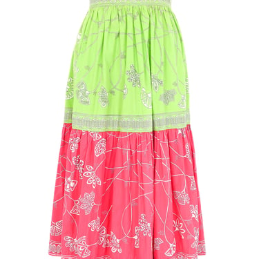 1960s Emilio Pucci Fluorescent Tiered Skirt