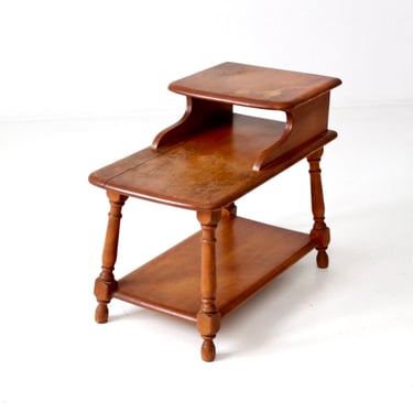 mid-century tiered end table 