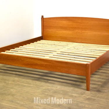 Danish Modern King Cherry Bed 