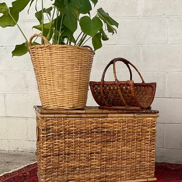 Tan Wicker Trunk