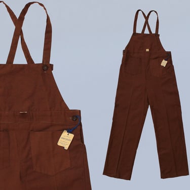 Rare! 1940s Overalls / 30s- 40s DEADSTOCK Women's Jumpsuit / Workwear /  Pockets 