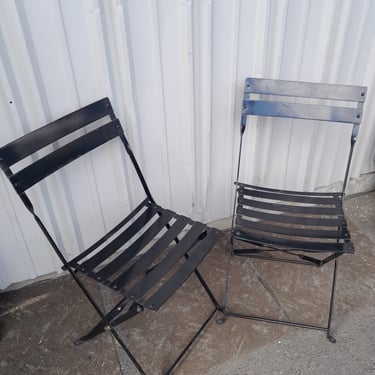 Painted Steel Folding Chair Set