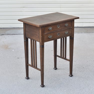 Vintage Antique German Oak Sewing/Hallway Table