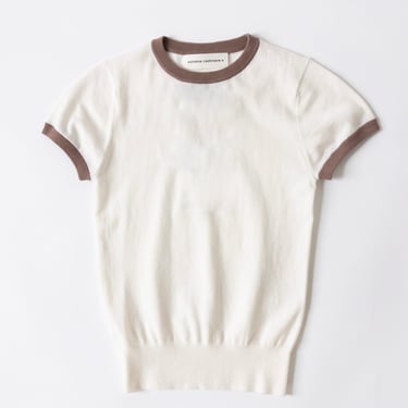 Chloe Cotton Cashmere Tee in Clay