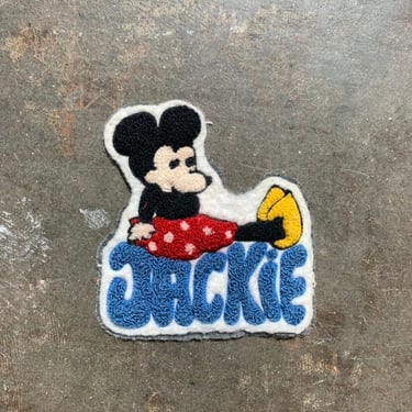Vintage 1980's Minnie Mouse Chenille Embroidered Patch for Jackie, Vintage Accessories, Vintage Patches, Vintage Minnie, Vintage 1980's 