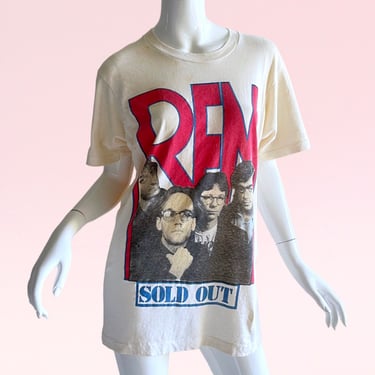 1980s Vintage REM Concert Sold Out Live T Shirt, Rock N Roll Memorabilia Collertor Large 