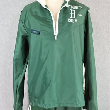 Dartmouth Crew - Rowing Team - Windbreaker/Jacket - Green - Medium 