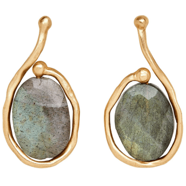 Julie Cohn | Saturn Labradorite Bronze Earring