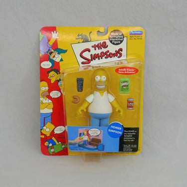 Vintage Homer Simpson, The Simpsons Toy - World of Springfield Interactive Figure - New in Package - 2000 Playmates 