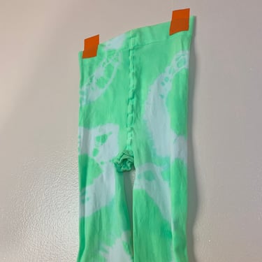 Recycled Tie Dye Tights, Tie Dye Tights, Hand dyed Tights, Colorful tights, Eco Friendly Tights, neon green tights, Sustainable Tights 