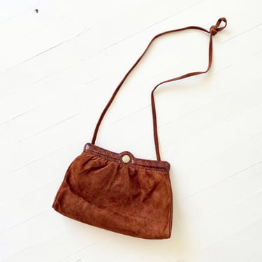 Vintage Brown Suede and Snakeskin Bag 