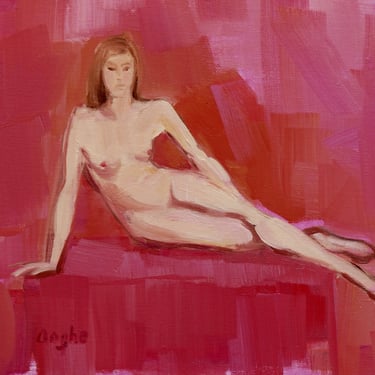 Mid Century-Nude Female-Archival Print-Giclee-Modern-Retro-Figure Drawing 