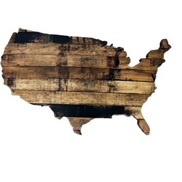 Pappy Van Winkle USA Map Bourbon Barrell Art JB240-37
