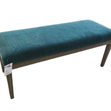 Teal Fabric Bench