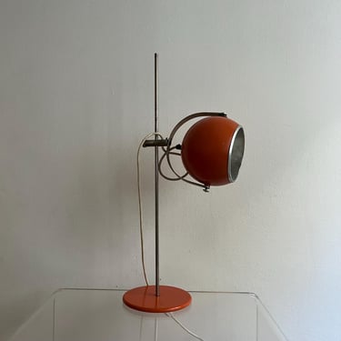 Vintage lamp / Eye lamp - Table lamp - Table lamp - Orange 70s  - Mid Century - Dutch design - Space Age Night / desk lamp 