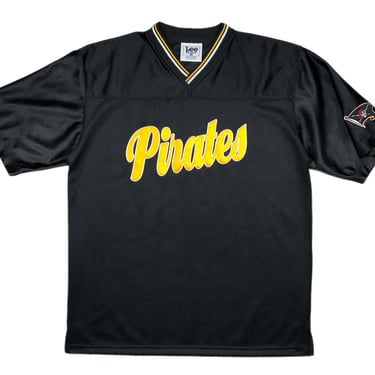 Vintage 90s Lee Sport Pittsburgh Pirates Baseball Embroidered MLB Mesh Jersey Shirt Size Large/XL 