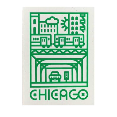 Chicago Screen Printed Greeting Card