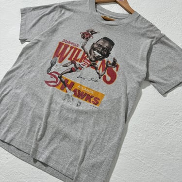 Vintage Dominique Wilkins Atlanta Hawks Caricature T-Shirt Sz. L