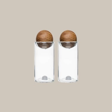 Salt & Pepper Shakers with Oak Stoppers
