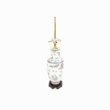 Chinoiserie Porcelain Flowers and Birds Table Lamp 