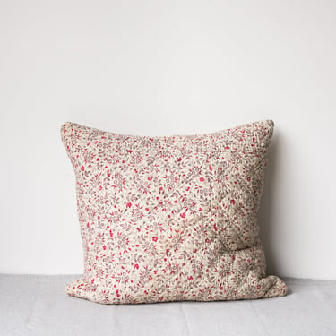 Limited Edition Quilted Boutis Pillow Cover | Petite Fleurs