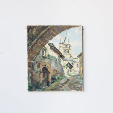 Village Archway Oil Painting