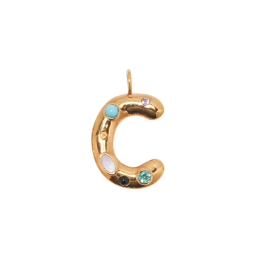 Confetti Letter “C” Charm