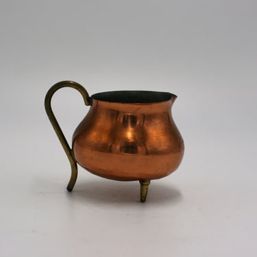 vintage miniature copper pitcher made in Switzerland 