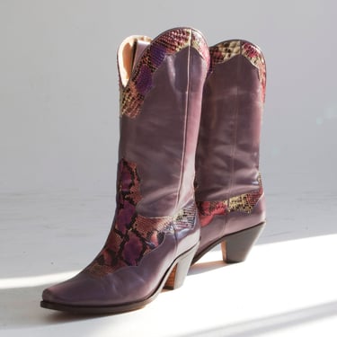 Neiman Marcus mauve cowboy boots / 37 