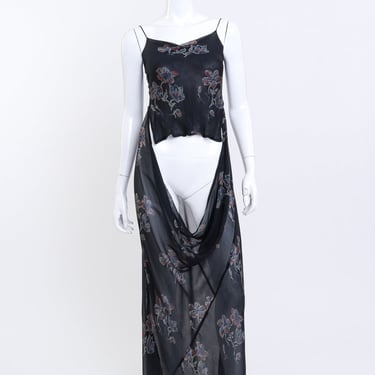 Sheer Floral Slip Dress