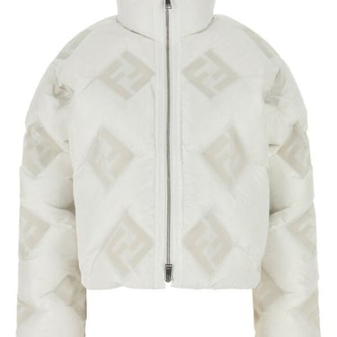 Fendi Women White Polyester Down Jacket