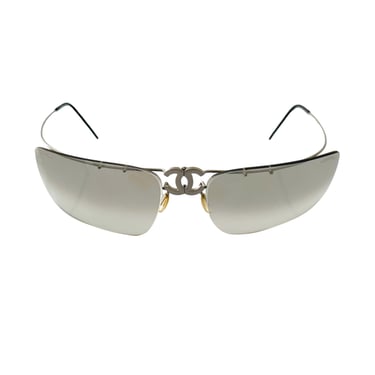 Chanel Smoke Folding Logo Sunglasses