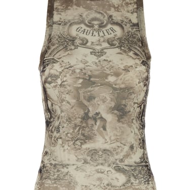 Jean Paul Gaultier Women Printed Tulle Tank Top