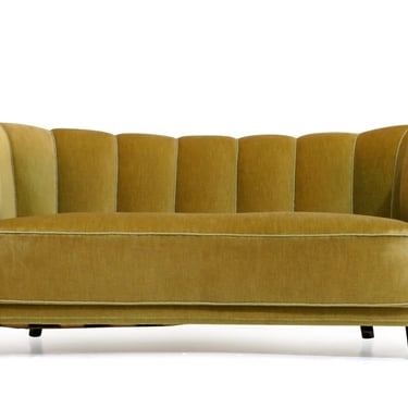 1940's Danish Deco Sofa in Original Mohair #2