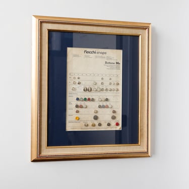 vintage italian framed button art