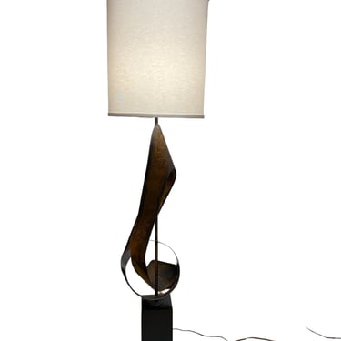 1970S Richard Barr Brutalist Bronze Mid - Century Modern Lamp 
