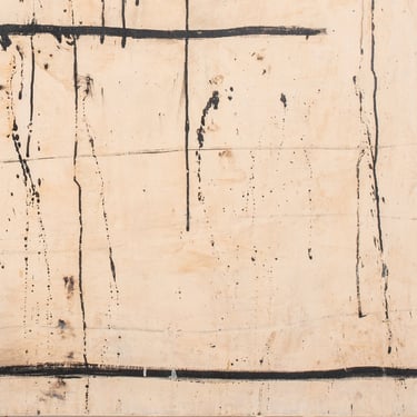 Antoni Tapies Manner Abstract Acrylic on Canvas