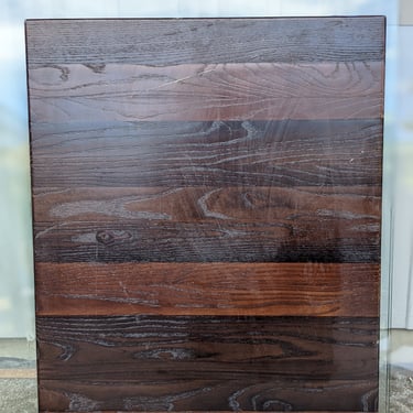 Dark Stained Wood Table Top with Acralyte Finish 1.625 x 24 x 30