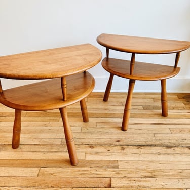 Mid Century American Maple Side Tables