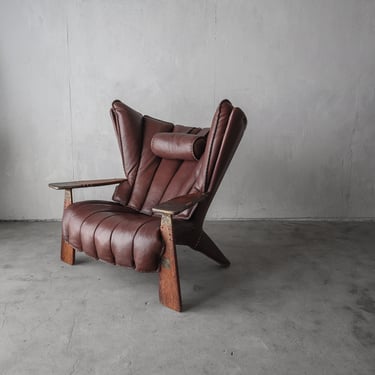 Leather Bronze and Palmwood Verite Chair by Pacific Green 