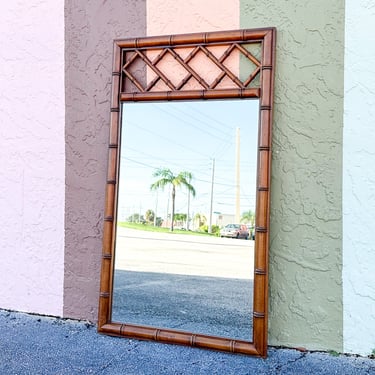 Faux Bamboo Chippendale Mirror