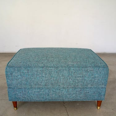 1950’s Mid-Century Modern Ottoman / Foot Stool Reupholstered in Knoll Textiles 