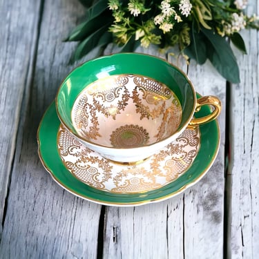Stanley Fine Bone China Mint Green and Gold 