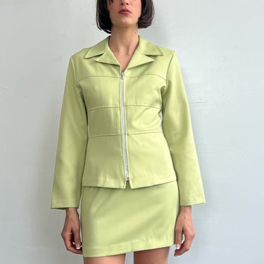 Lime Poly Zip Jacket (S)
