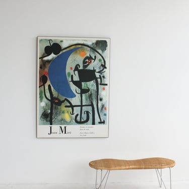 "Femme et Oiseaux dans la Nuit" by Joan Miró Laminated Print