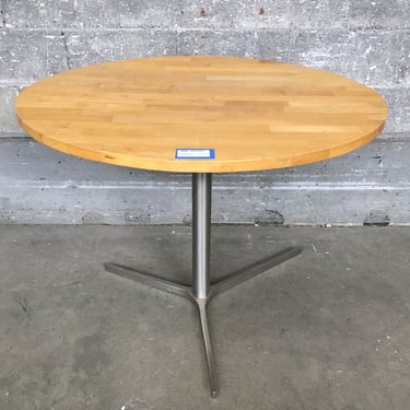 Maple &#038; Steel Cafe Table (Seattle)