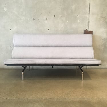 Vintage Mid Century Modern Eames Compact Sofa by Herman Miller