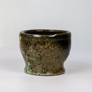 Small Brown and Green Speckled Pottery